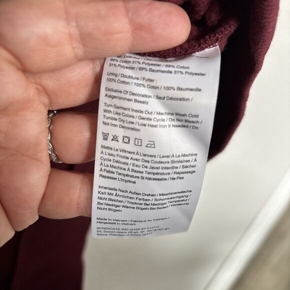 Maroon Peloton Hooded Zip Up Hoodie - Size Medium - Picture 5 of 7